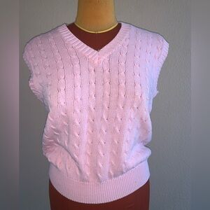 1970s 100% Cotton Pink Sweater